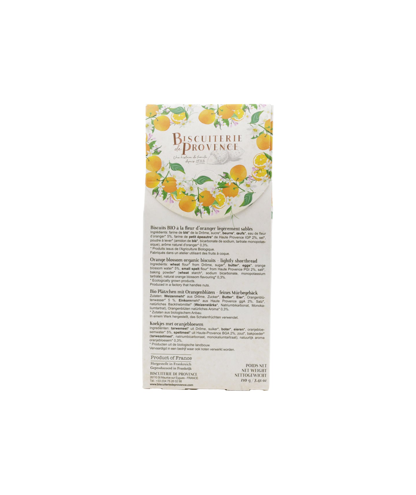 Navette bio a la fleur d'oranger