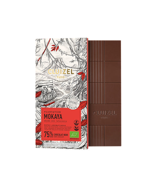 Tablette noir 75% plantation Mokaya bio