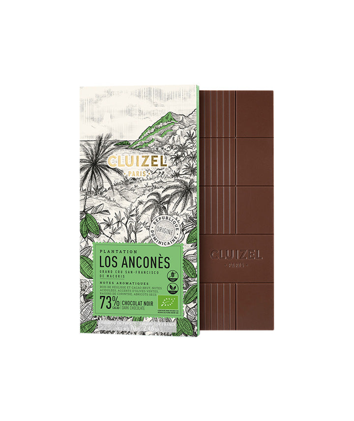 Tablette noir 73% plantation Los Anconès