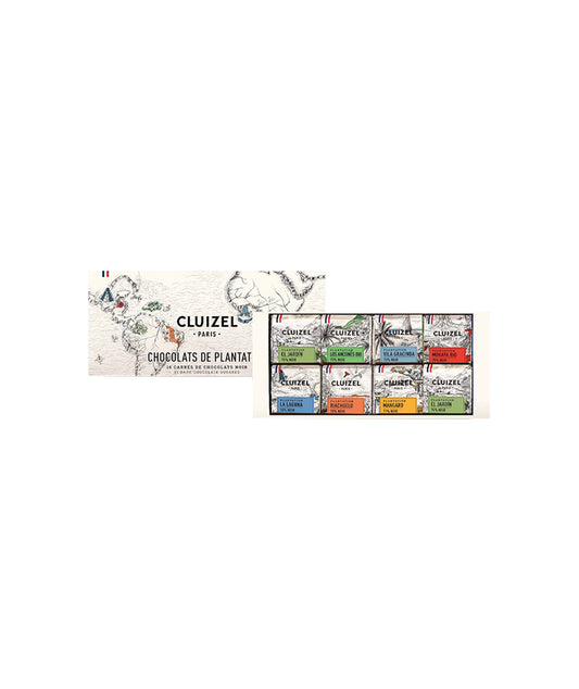 Etui carrés chocolat de plantation