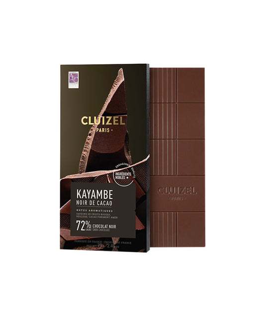 Tablette noir 72% Kayambe noir de cacao