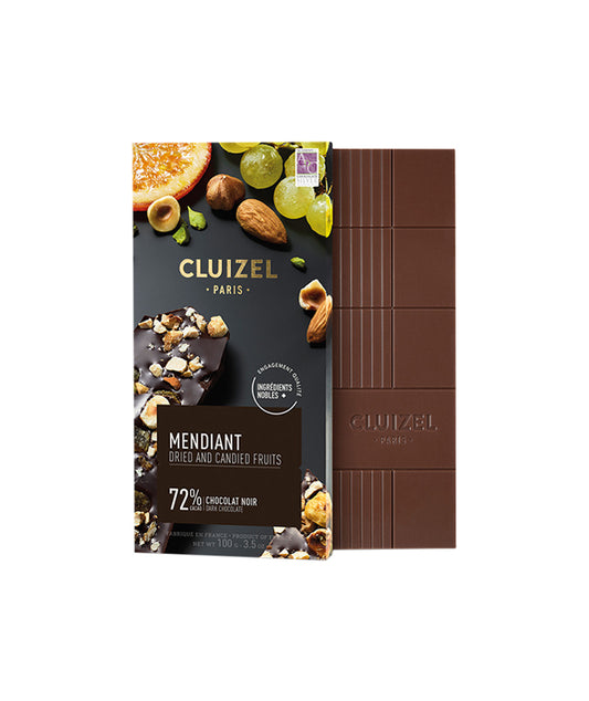 Tablette noir 72% mendiant