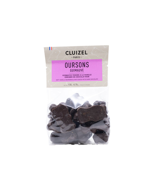 Sachet oursons guimauve au chocolat noir