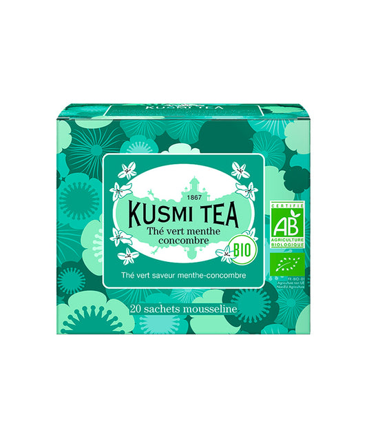 Thé vert menthe concombre bio - 20 sachets