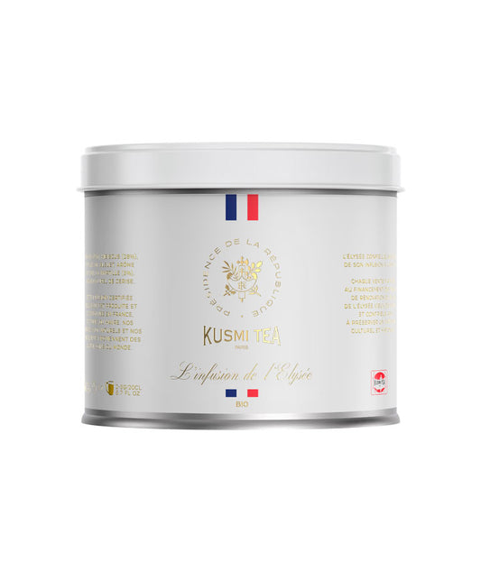 L'infusion de l'Elysée bio - Boîte vrac vue face aux Galeries Lafayette Le Gourmet