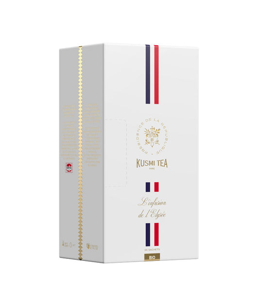 L'infusion de l'Elysée bio - 24 sachets mousseline vue face aux Galeries Lafayette Le Gourmet