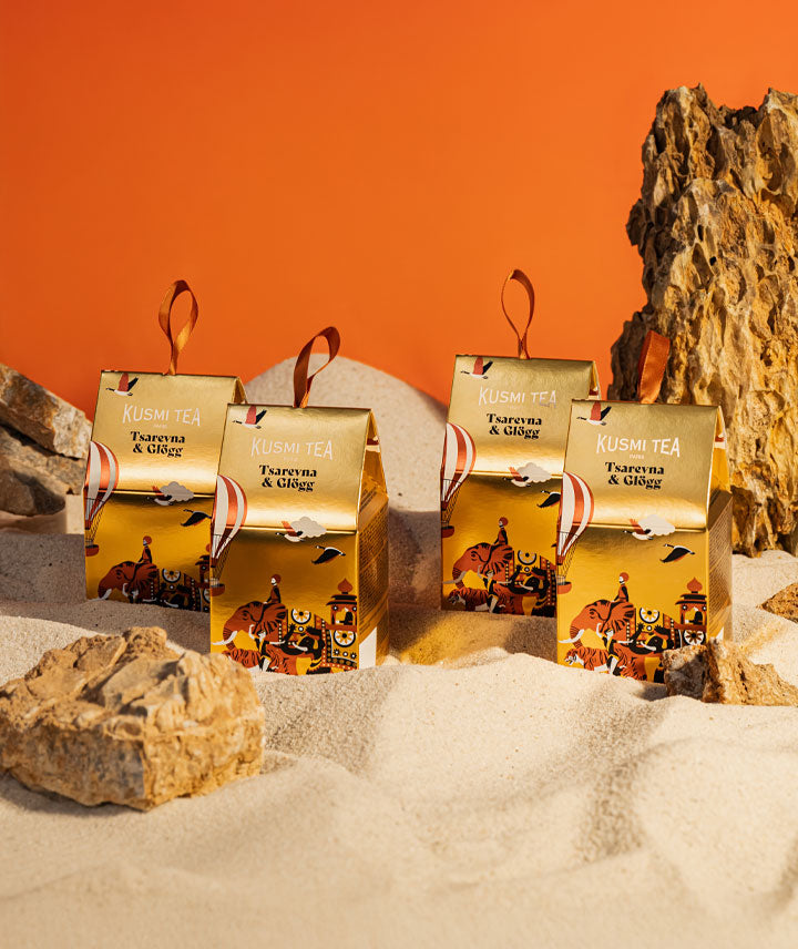 Coffret cadeau 2 miniatures thé noie bio Tsarevna et Glögg - Boîte vrac