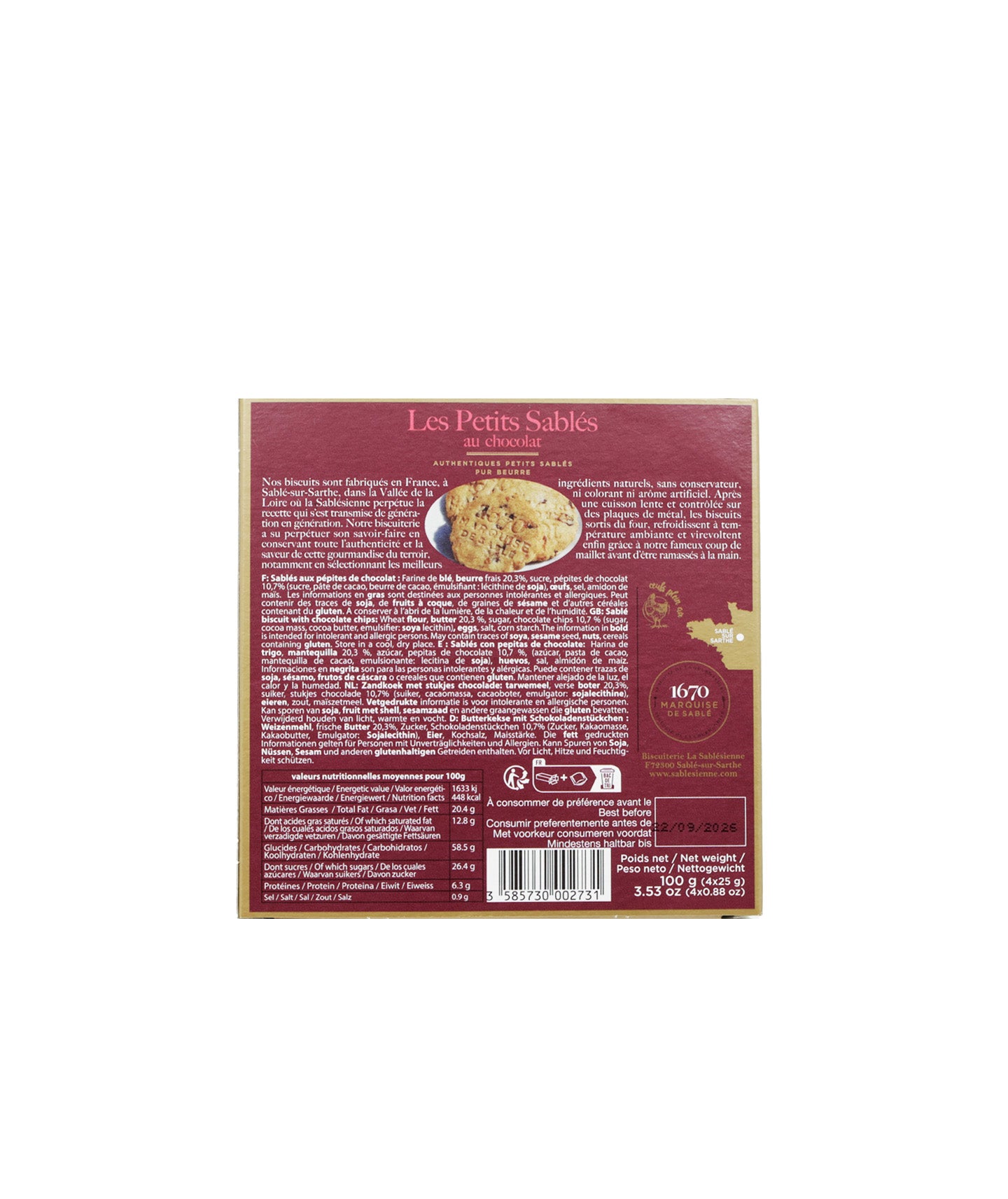 Étui sablés tout chocolat