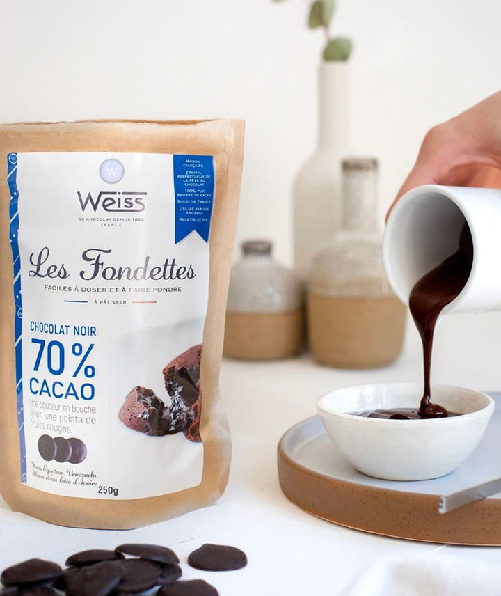 Fondettes - Sachet pastilles de chocolat noir Acarigua 70%