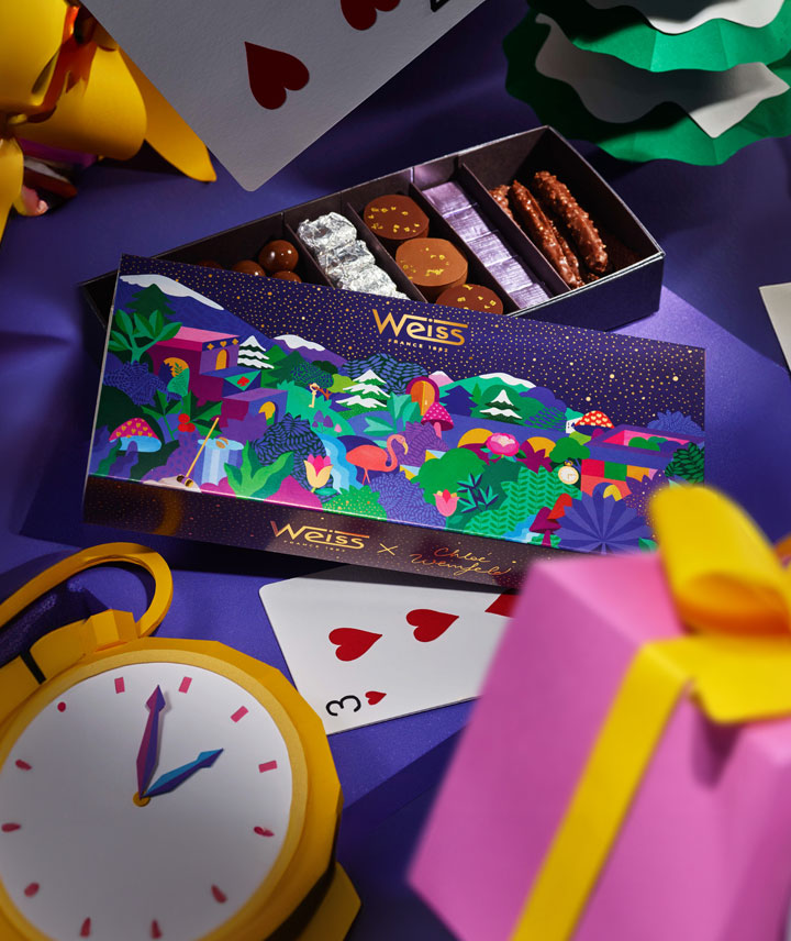 Coffret merveilles de chocolats de Noël