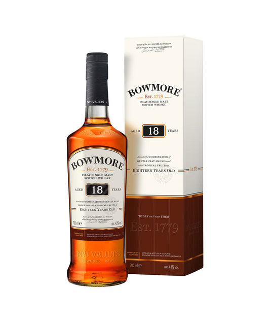 Whisky Bowmore - Single malt 18 ans - Île d'Islay - Ecosse