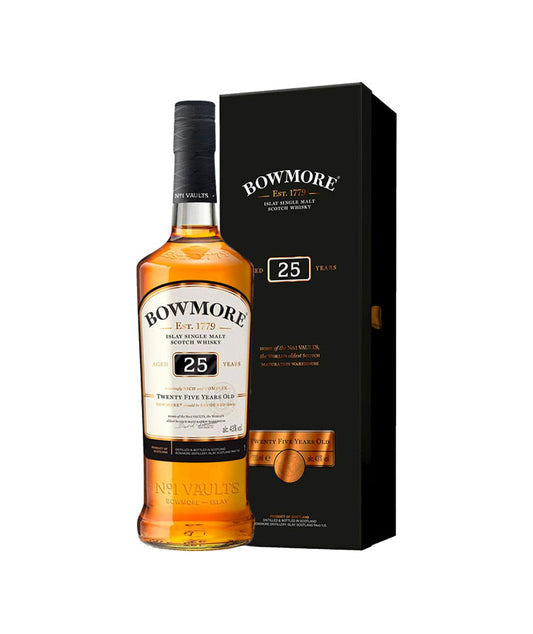 Whisky Bowmore - Single malt 25 ans - Île d'Islay - Ecosse