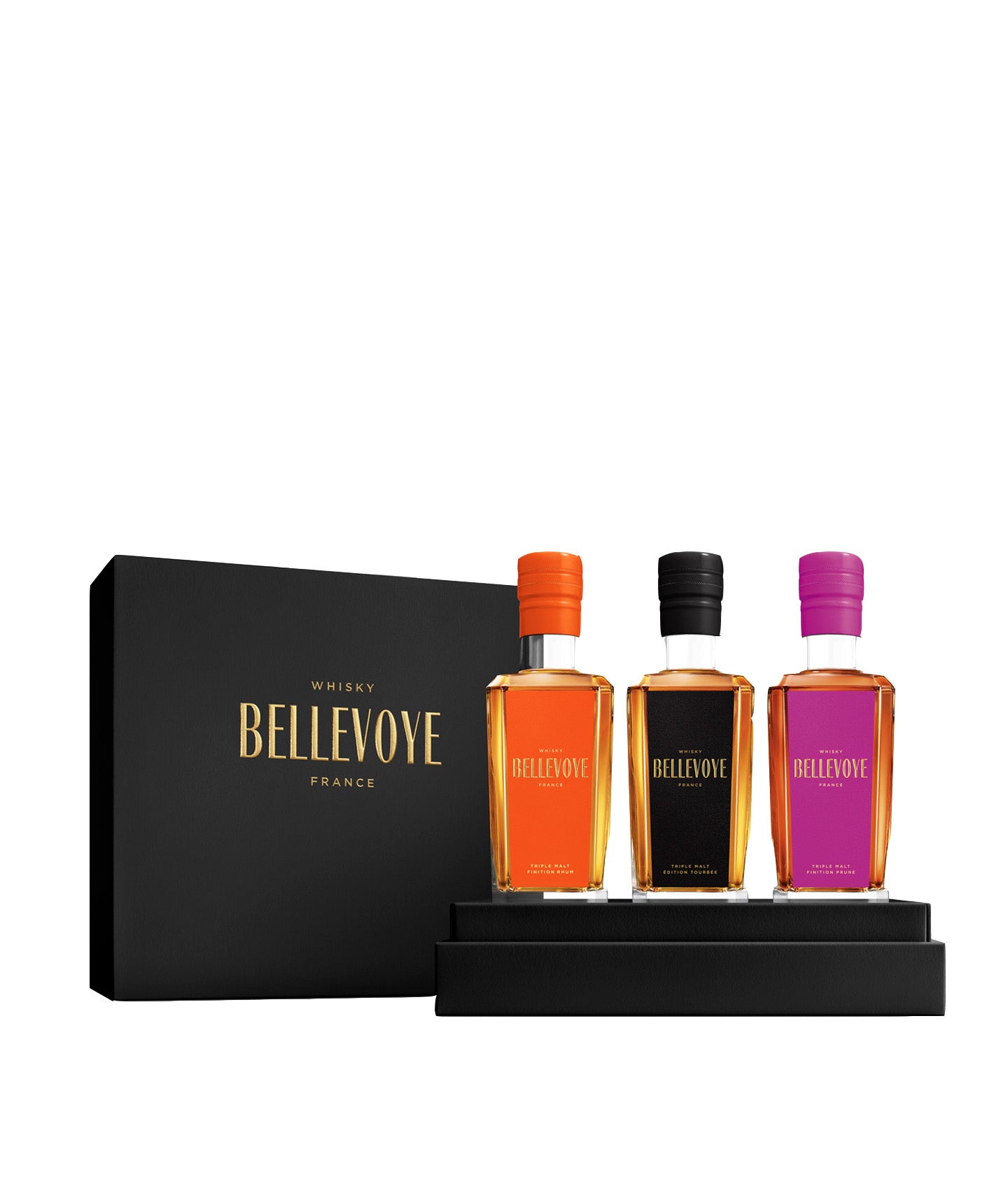 Whisky Bellevoye - Coffret (finitions orange, noir, prune)