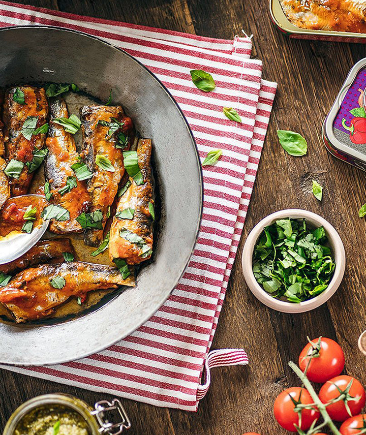 Sardines à la tomate et à l'huile de tournesol