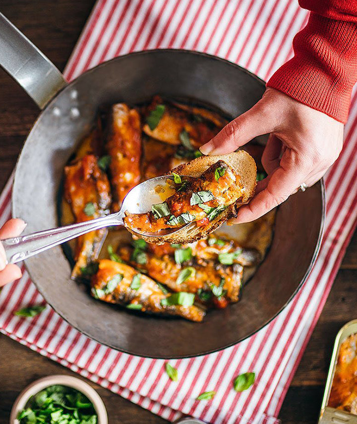 Sardines à l'huile sauce pitomail