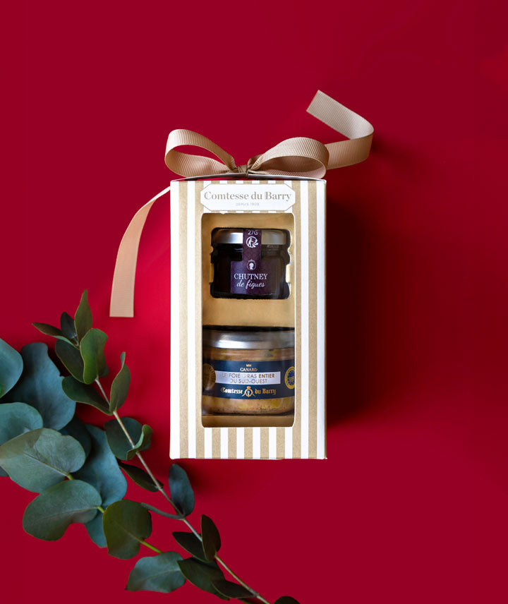 Coffret de foie gras canard entier et chutney de figues
