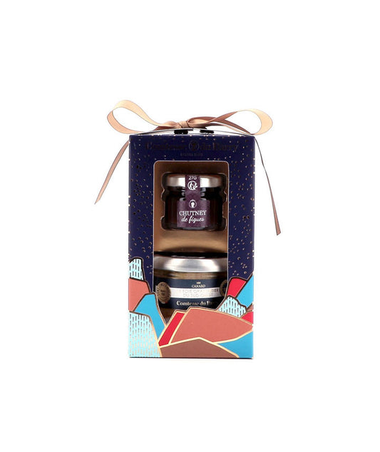 Coffret duo foie gras entier de canard et chutney figues - 117g