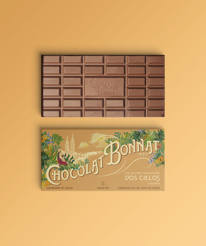 Tablette chocolat lait 65% cacao Dos Cielos