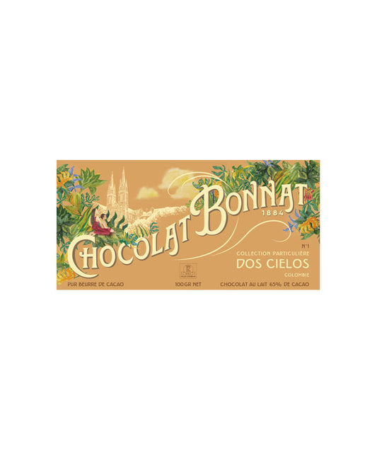 Tablette chocolat lait 65% cacao Dos Cielos