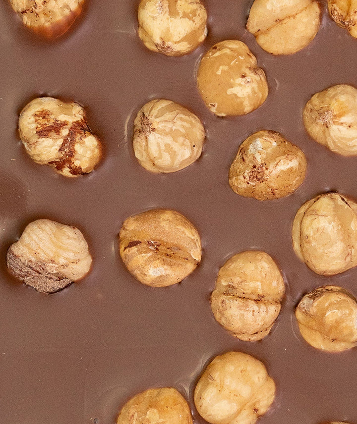 Tablette chocolat au lait aux noisettes entières du Piémont