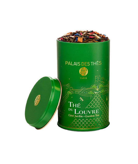 Thé vert du Louvre Coté Jardin - Boite vrac vue face aux Galeries Lafayette Le Gourmet