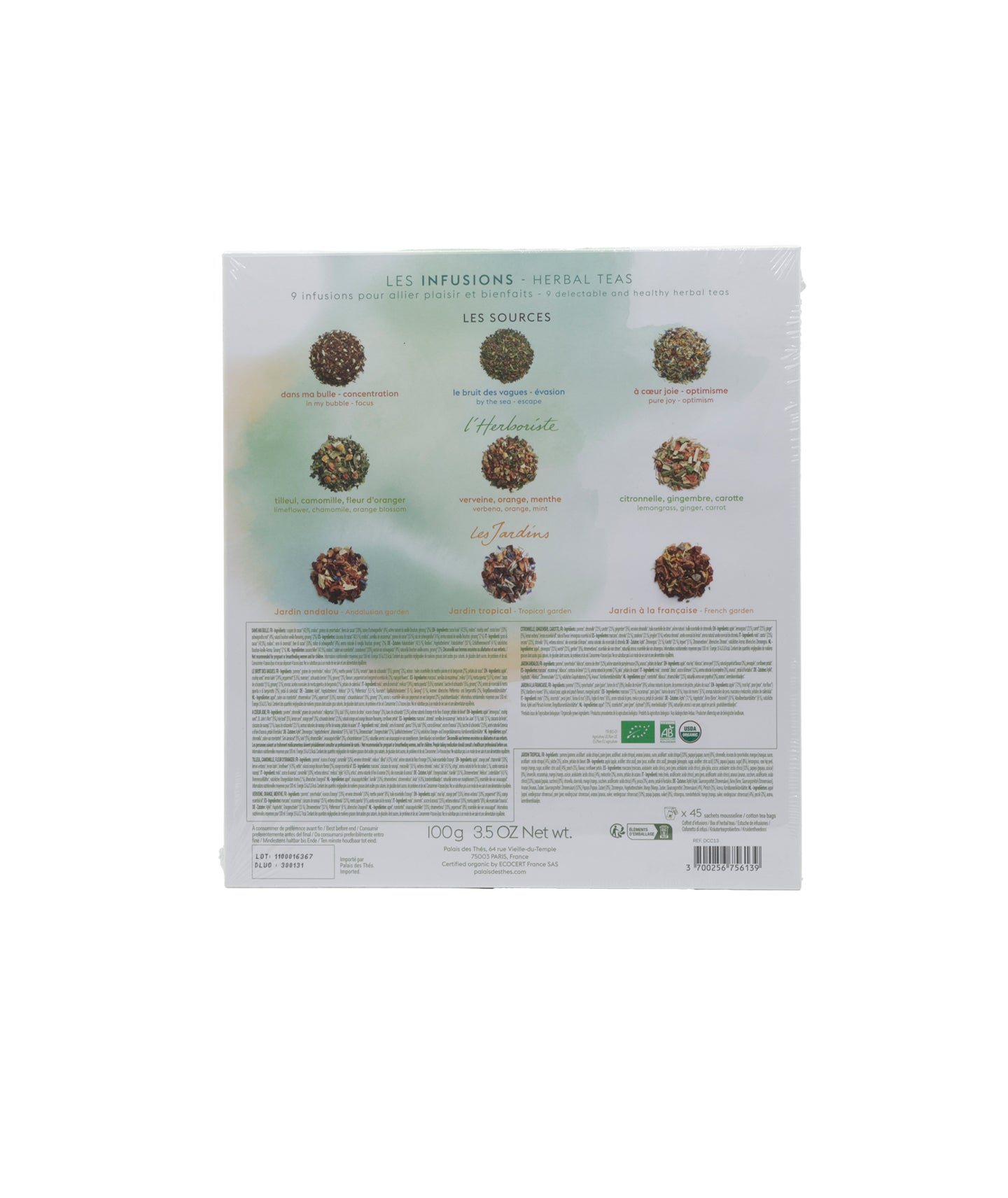 Coffret Les infusions 9 infusions bio - 45 sachets