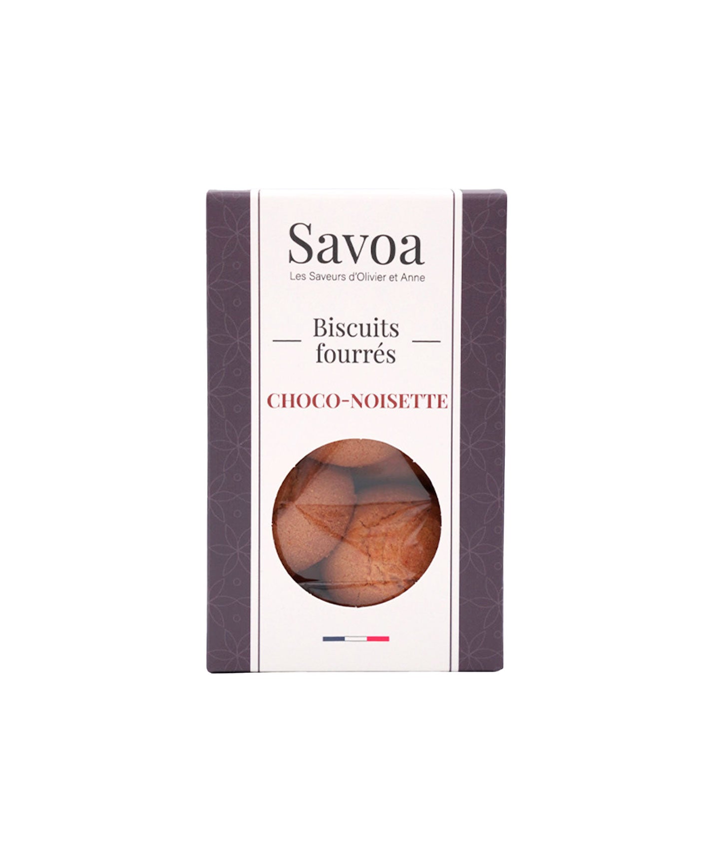 Etui de biscuits fourrés choco-noisette
