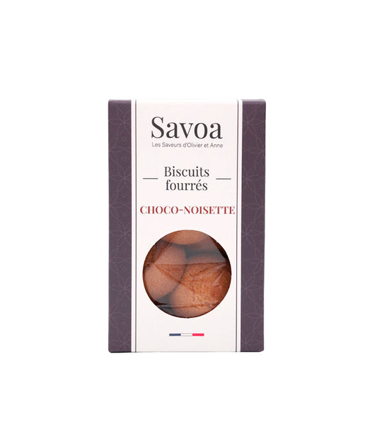 Etui de biscuits fourrés choco-noisette