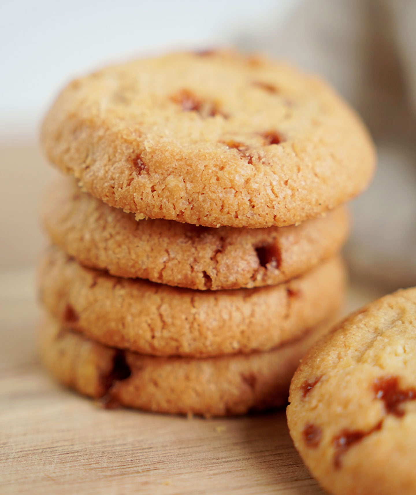 Etui de biscuits sablés aux éclats de caramel