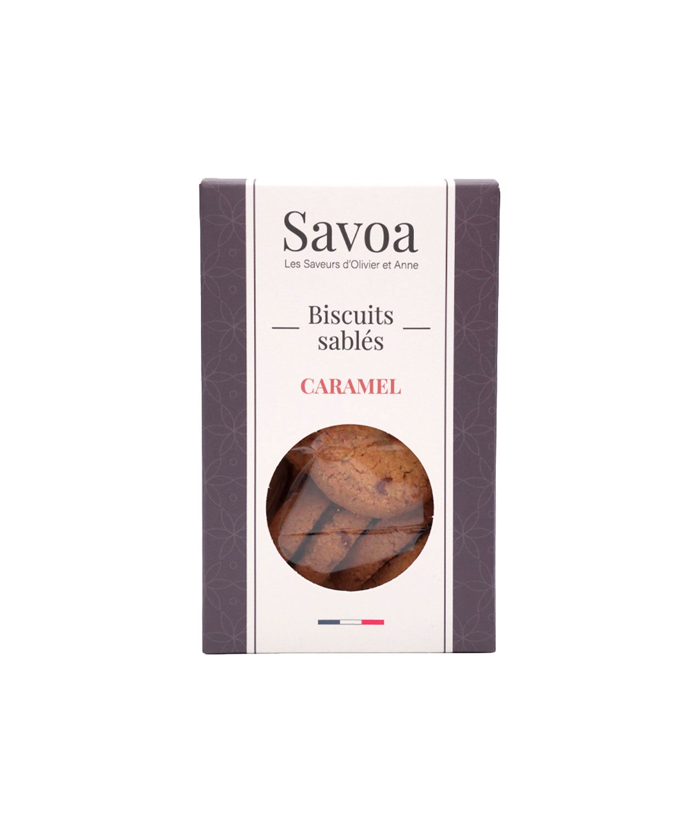 Etui de biscuits sablés aux éclats de caramel