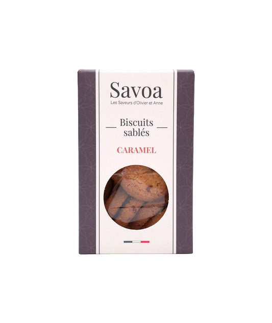 Etui de biscuits sablés aux éclats de caramel