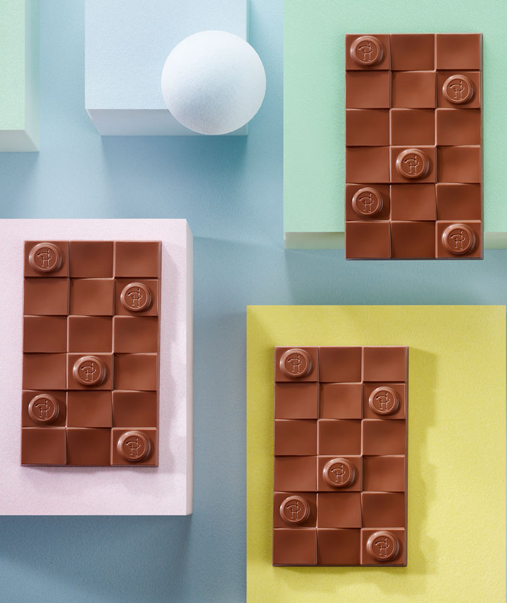 Tablette chocolat au lait "Jeu de Dame" infiniment praliné amande