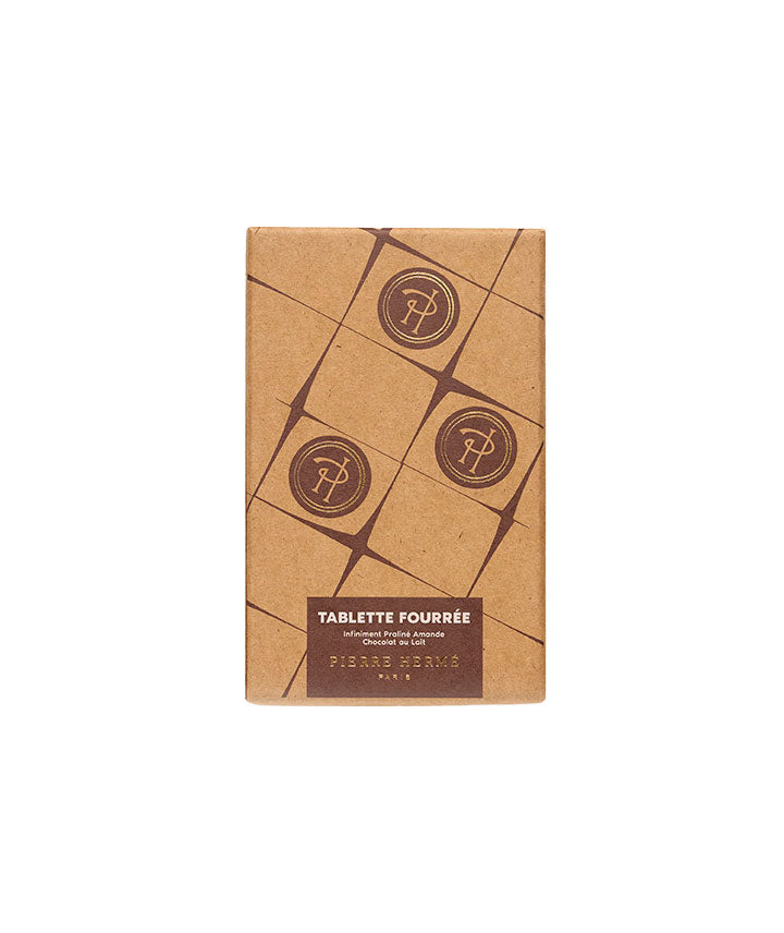 Tablette chocolat au lait "Jeu de Dame" infiniment praliné amande