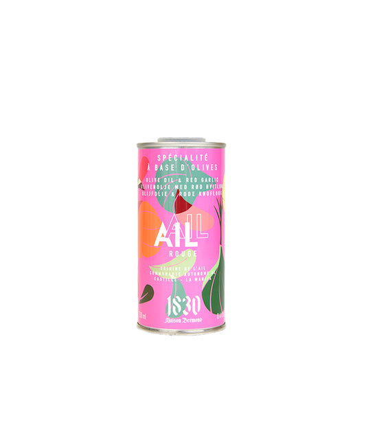 Huile d'olive vierge extra aromatisée à l'ail rouge