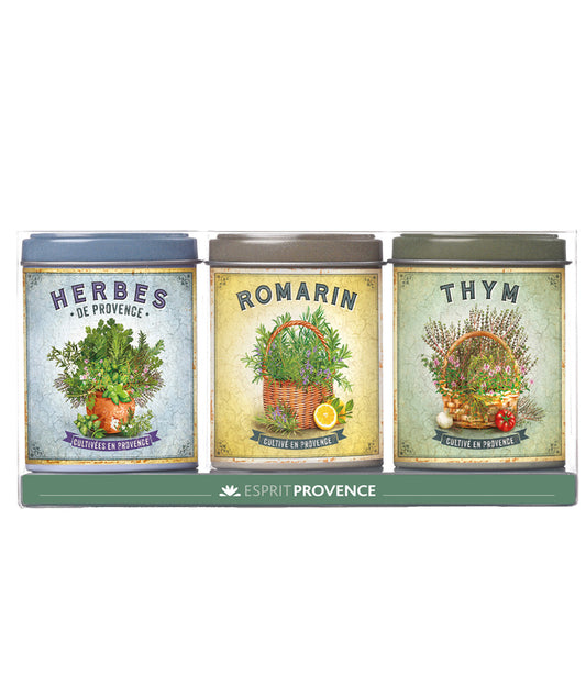 Coffret Provence fleurie - Herbes de provence, romarin et thym