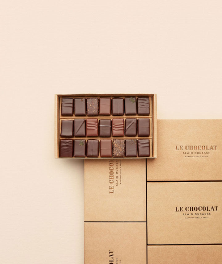 Coffret chocolats ganaches gourmandes - 21 pièces