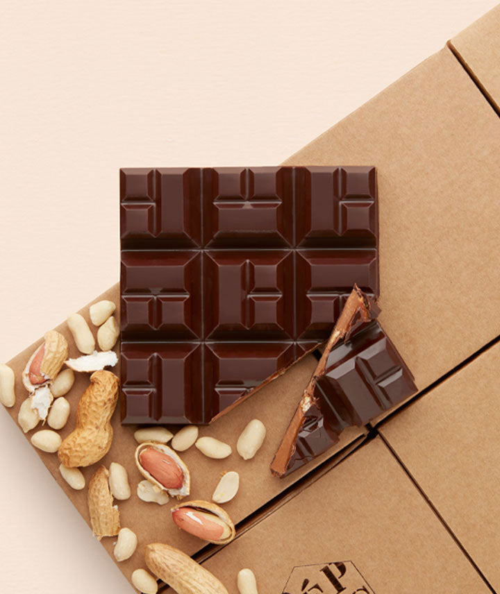 Tablette Cacahuète - Chocolat Noir 75%