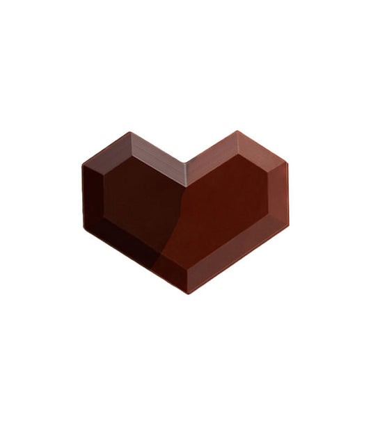 Cœur double chocolat - Chocolat Noir 75% & Chocolat au Lait 45%