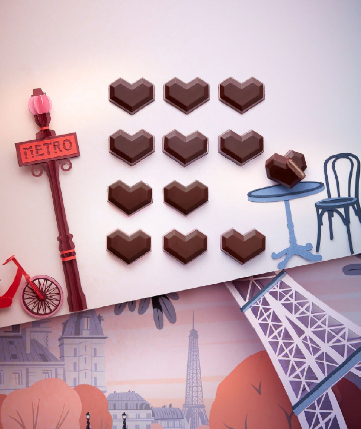 Pépicœurs pomme d'amour - Chocolat noir 75%