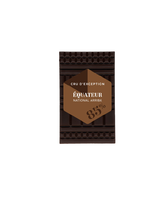 Tablette chocolat noir origine Equateur national Arriba 85%