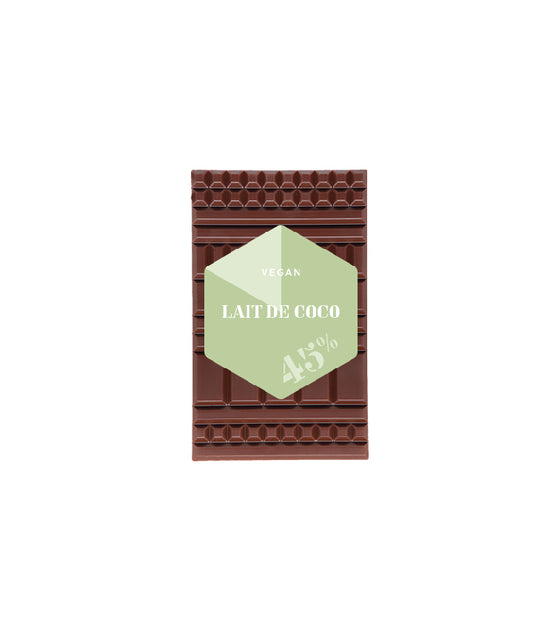 Tablette chocolat vegan - Lait de coco 45%