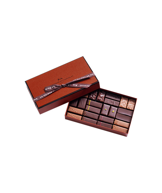 Coffret maison 24 chocolats noir et lait