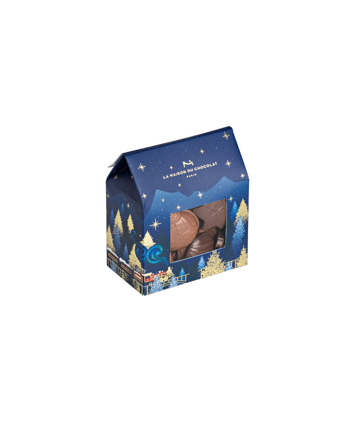 Etui friture au chocolat "Train de Noël"