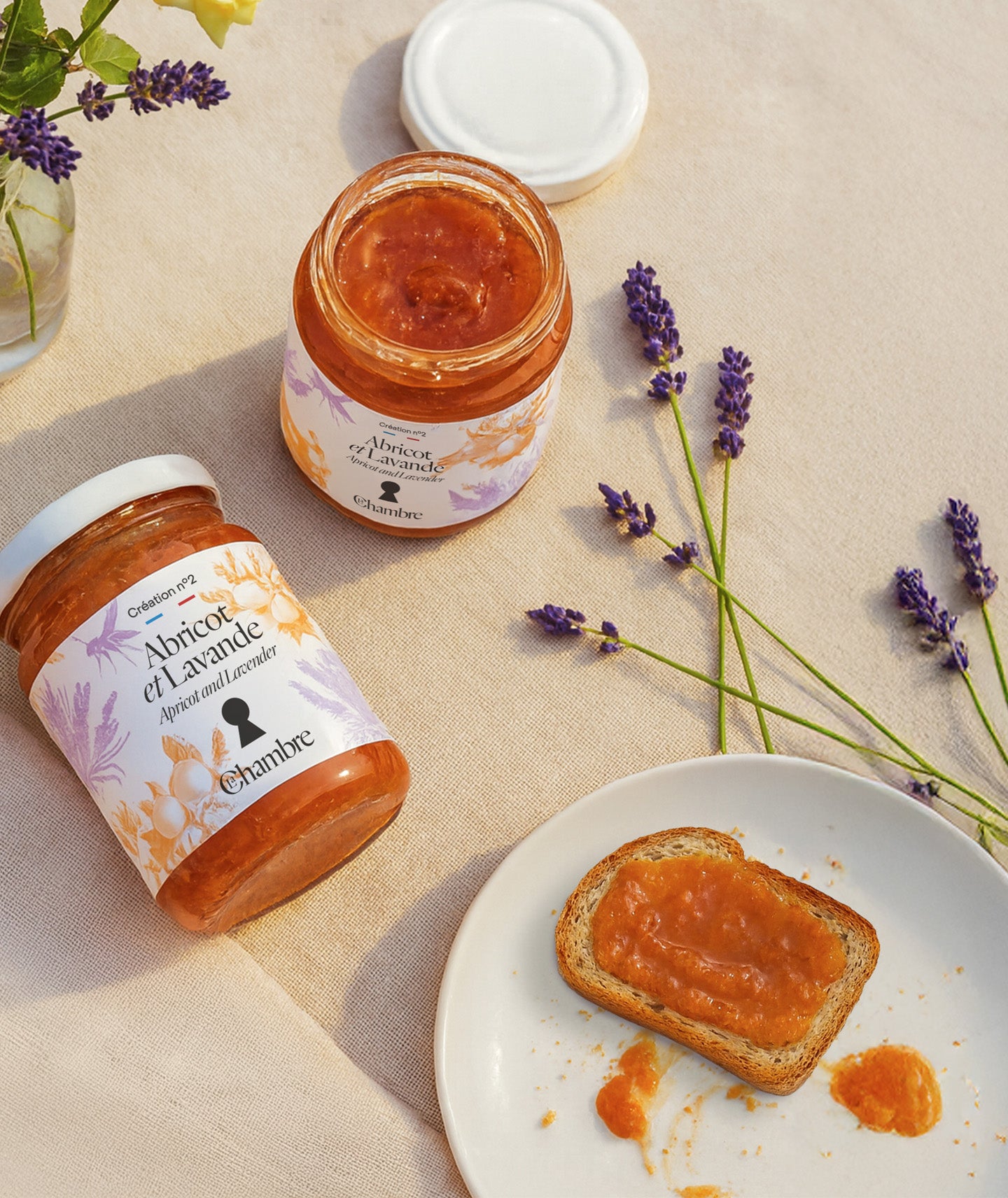 Confiture abricot lavande
