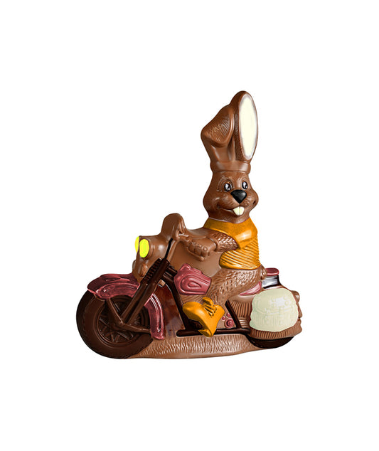 Lapinou et sa moto chocolat lait