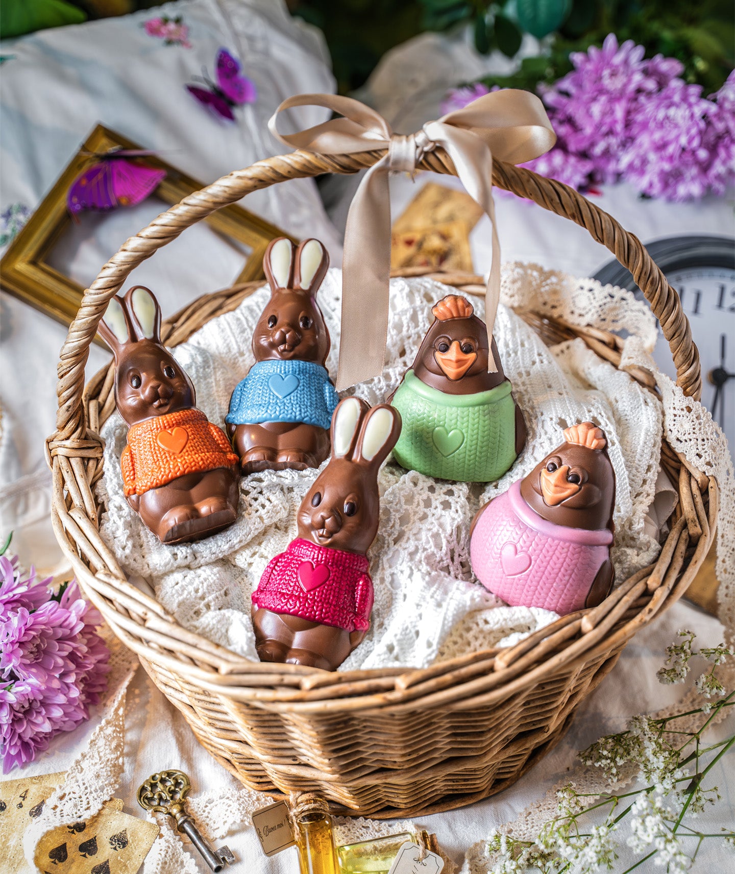 Poulette et son pull, assortiment chocolat au lait - 80g