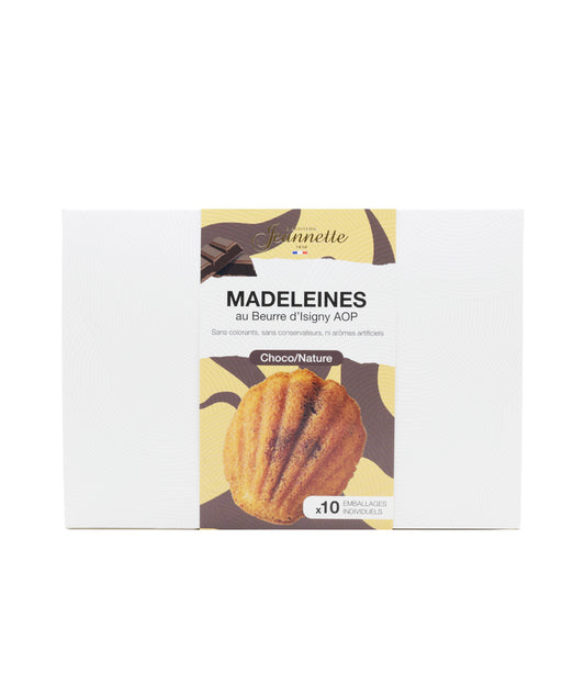 Madeleines nature marbrées chocolat
