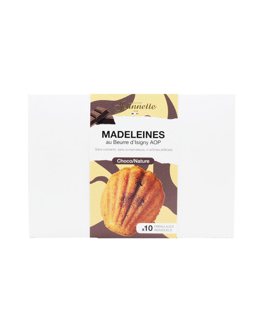 Madeleines nature marbrées chocolat