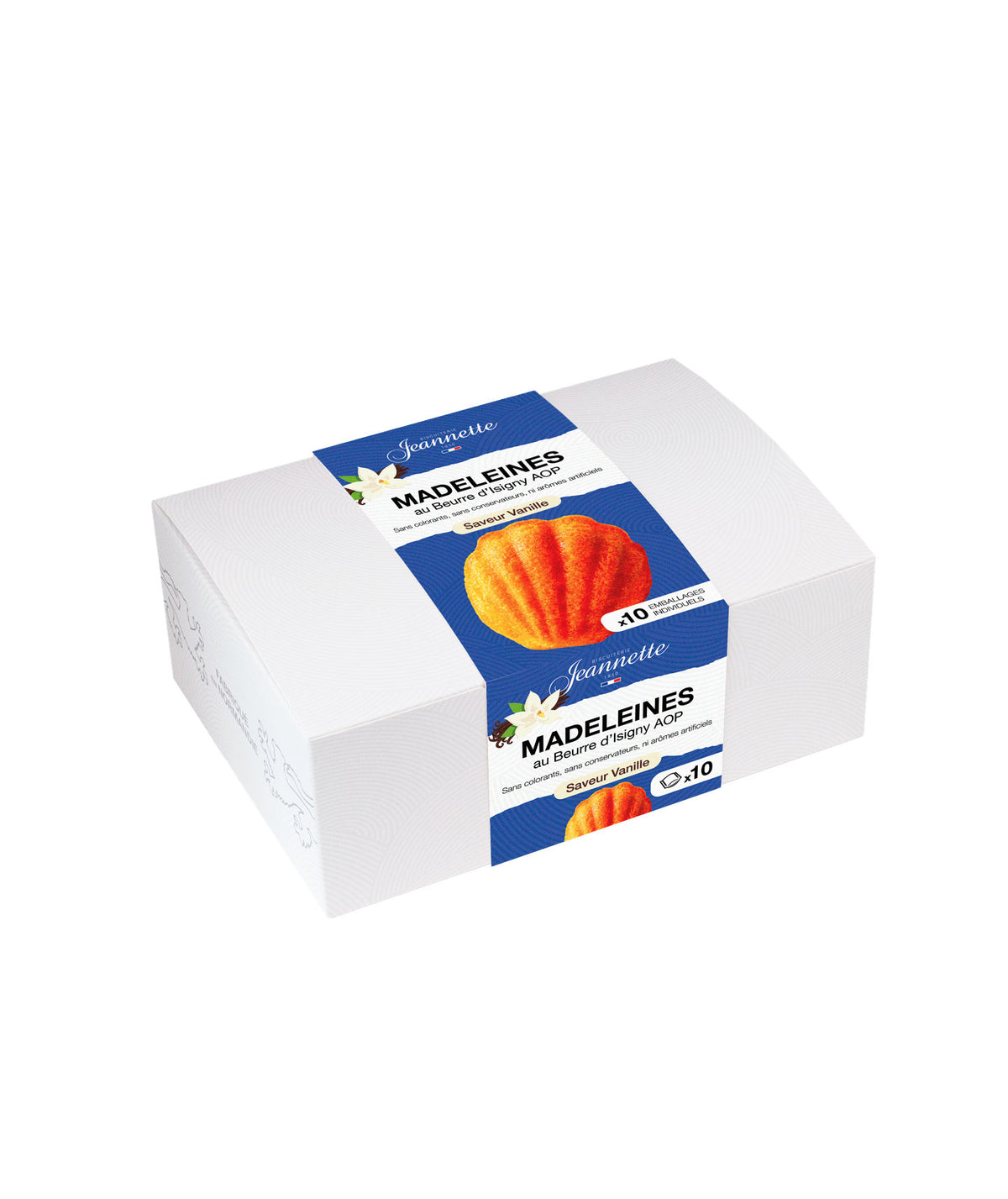 Boîte de 10 madeleines à la vanille