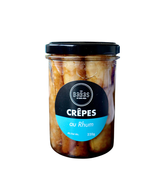 6 crêpes au Rhum de Marie-Galante et Vanille de Madagascar.